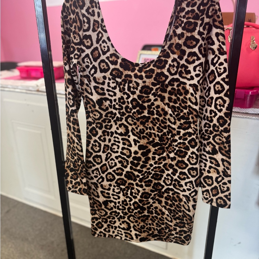 Leopard Print Long Sleeve dress